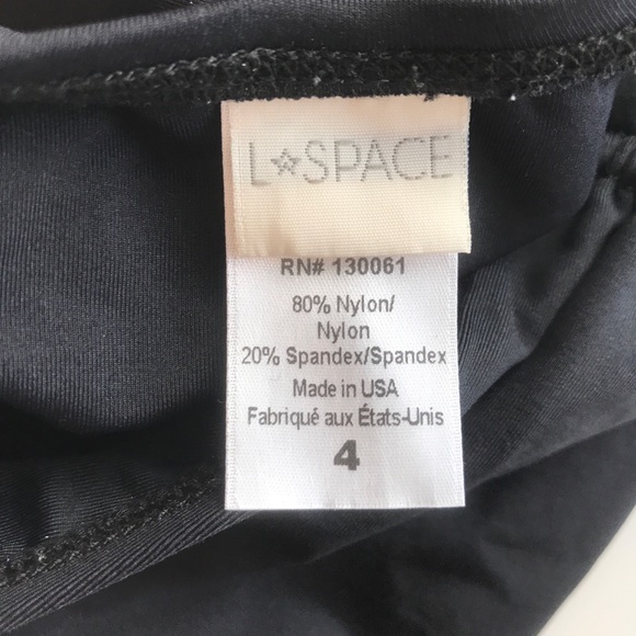 L*Space Pamela plunge open back one piece in black - Picture 6 of 7